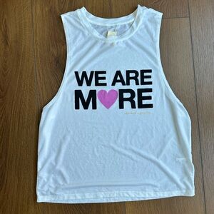 Spiritual Gangster White Tank with Black Lettering and Pink Heart